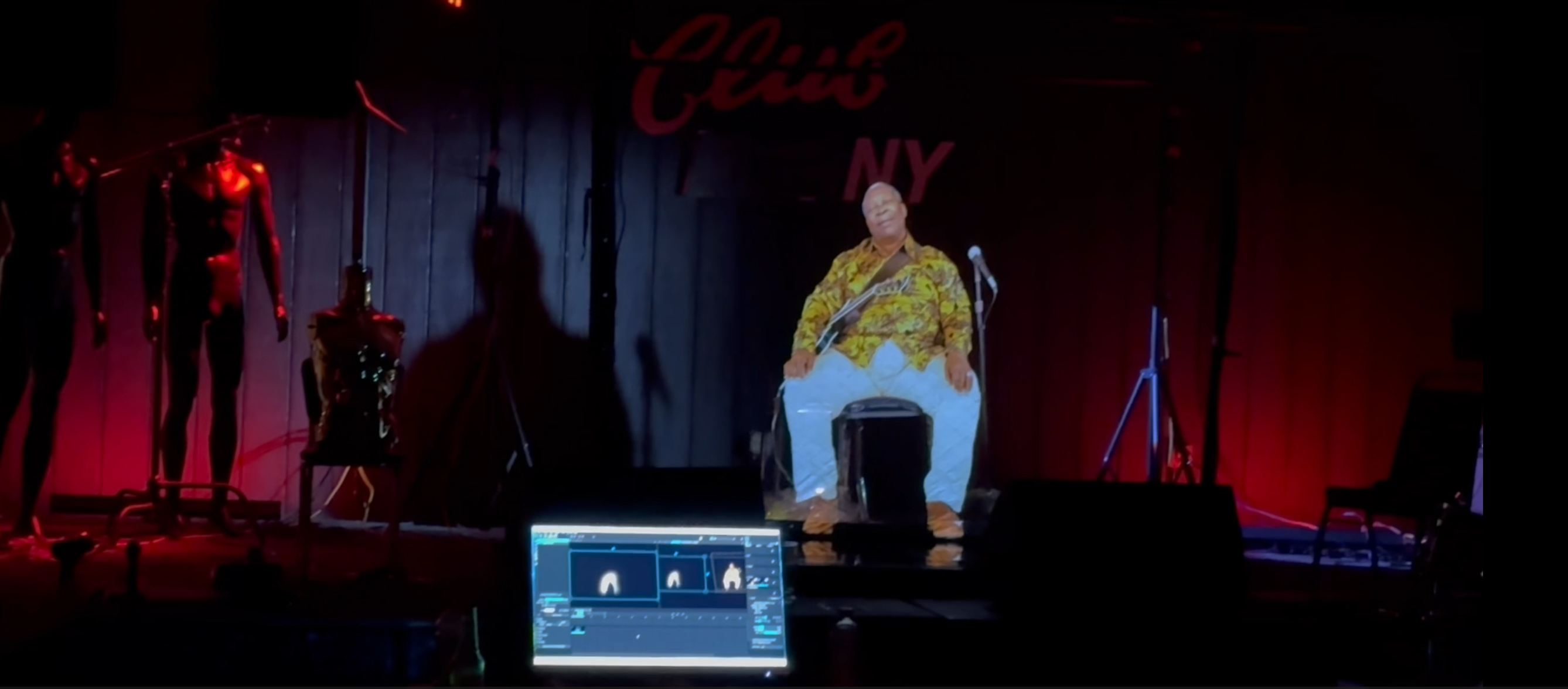 Hologram calibration on Club Ebony stage