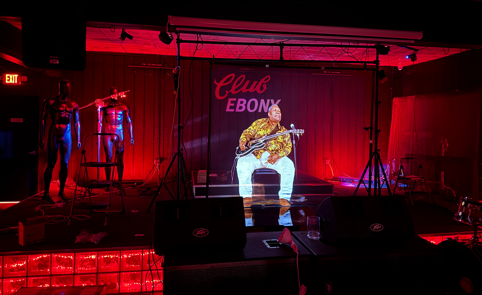 Hologram on stage at Club Ebony