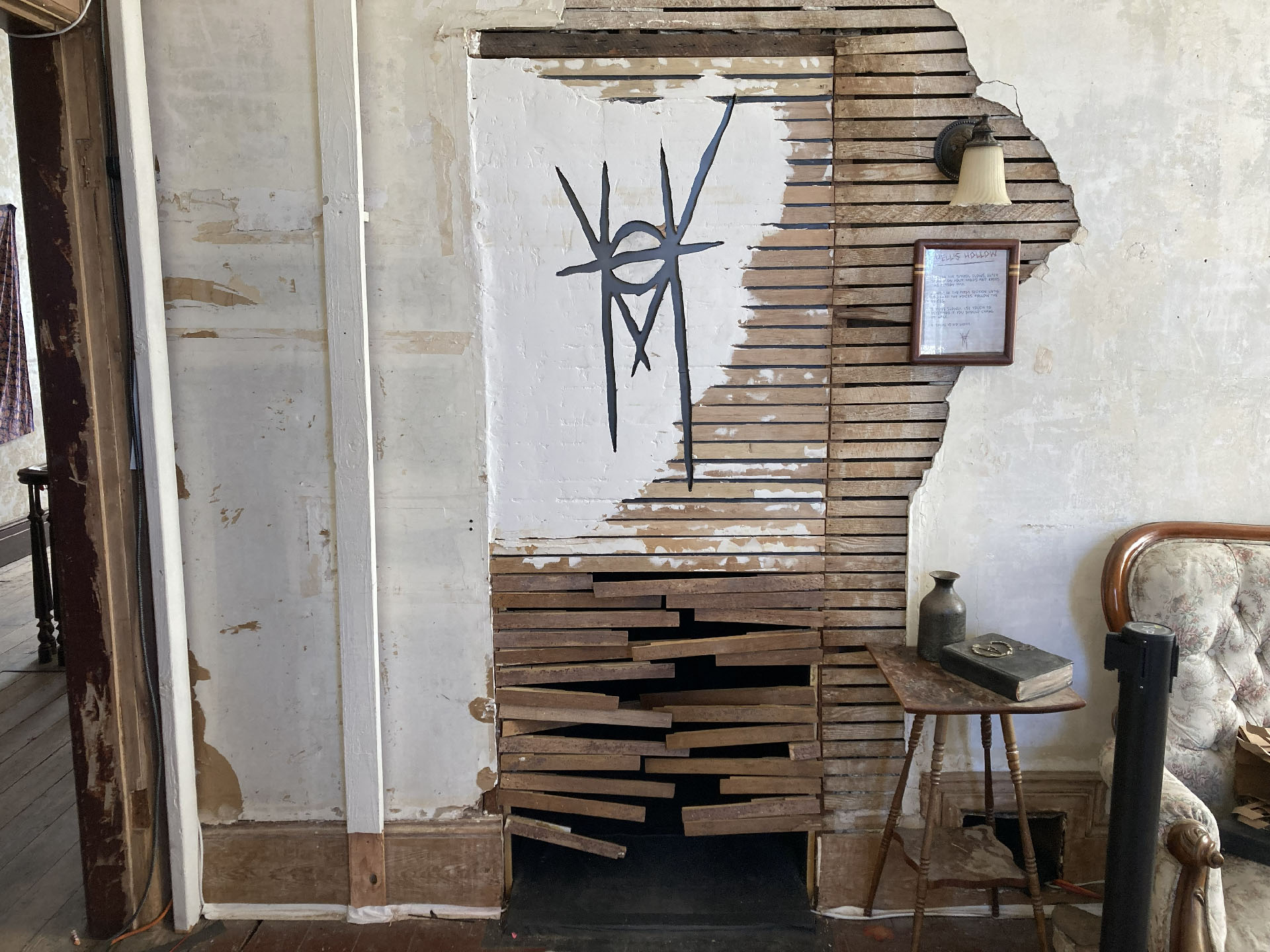 Maze entrance in the waiting room set for Valley of Hollows